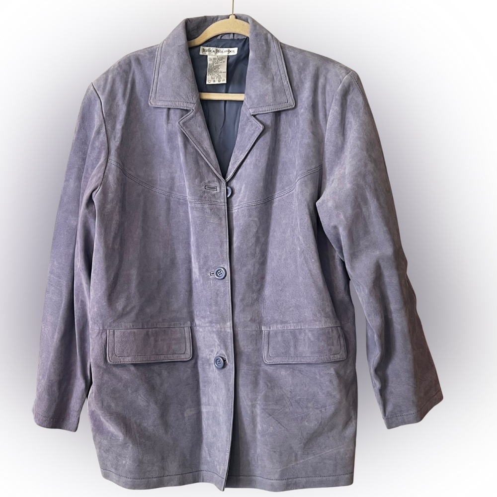 Elegant Women's Suede Lavender Blazer